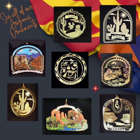 Grand Canyon Ornament Arizona Colored Brass Seven Wonders - Picture 5 of 8